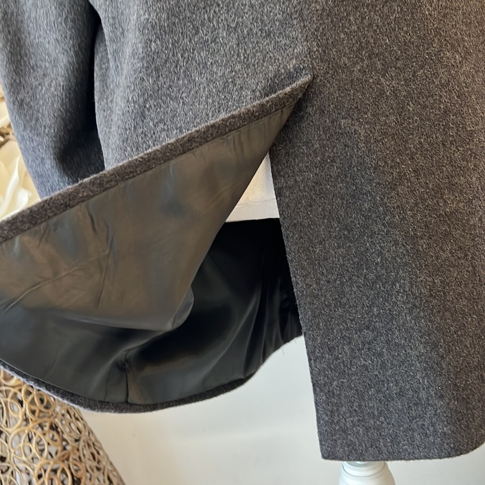 Herm Rassel Charcoal Gray Cashmere Wool & Nylon Mens Blazer Sz Xl Estimate - Picture 12 of 16